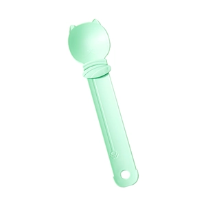 Cuillère d'alimentation chat vert menthe pour friandises avec trou de suspension pratique
