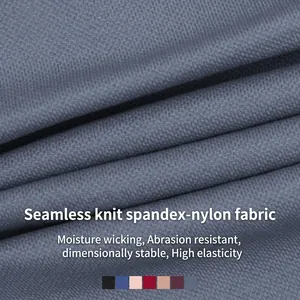 Ensemble de yoga sans couture bleu poudré avec plusieurs couleurs et tissu élastique