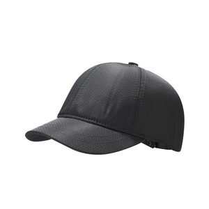 Dark grey quick-dry baseball cap featuring a breathable honeycomb texture for outdoor sport