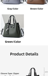 Sac cabas en cuir PU à motif litchi avec breloque cœur en gris, marron et vert