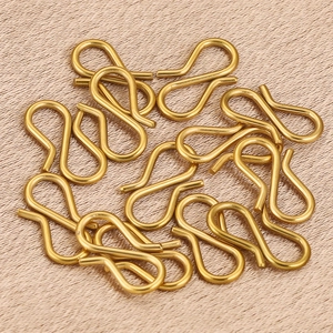Gold-plated stainless steel S-shaped clasps for DIY jewelry making necklaces and bracelets
