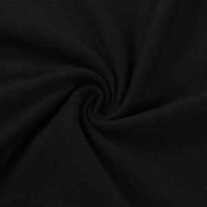 Macro shot of black mesh fabric showing soft spiral pleats and high-density fiber texture