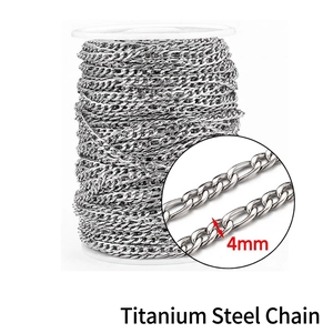 Stainless Steel DIY Jewelry Making Chains 18K Gold Plated Figaro Cuban Link Paperclip Heart Spool For Necklaces Bracelets