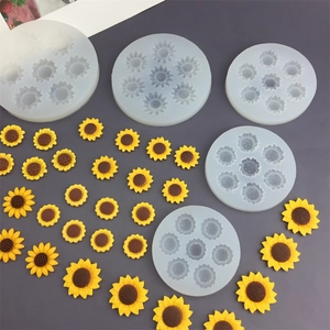 Sunflower silicone molds for fondant, resin, and DIY crafts in various sizes