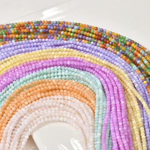 Round Natural Freshwater Shell Beads Colorful Loose Beads For DIY Jewelry Making Necklaces Bracelets Polished Elegant