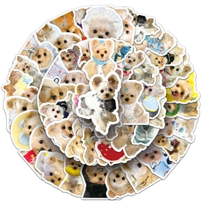 50 cute Yorkshire Terrier waterproof stickers for decorating laptops and water bottles