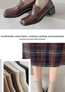 Detail of ruffled cotton mid-calf socks for women in various earth tone colors