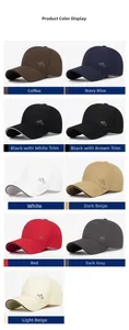 Collage of outdoor baseball caps with mountain embroidery in nine versatile colors
