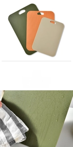 Close-up showing non-slip texture and easy-clean surface of the colorful cutting board set