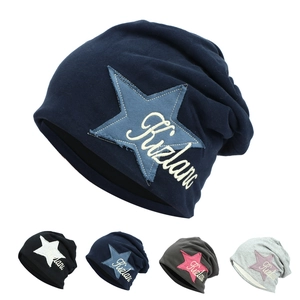 Berretto in Maglia Slouchy Beanie per Donna Uomo Con Toppa a Stella Ricamo di Lettere Caldo Inverno Morbido Acrilico Streetwear