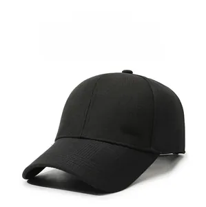 Detailed view of a classic black baseball cap featuring a silver metallic side logo