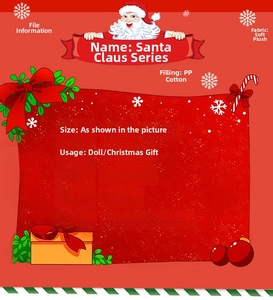 Close-up detailing soft plush fabric and premium PP cotton filling for Santa plush toy