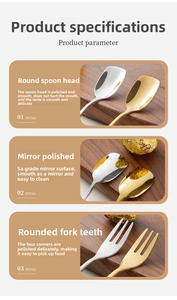 Detail of 304 stainless steel dessert spoon and fork with premium mirror polish finish