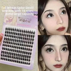 Détail de 10 rangées de faux cils individuels avec pointes ultra-fines pour le volume