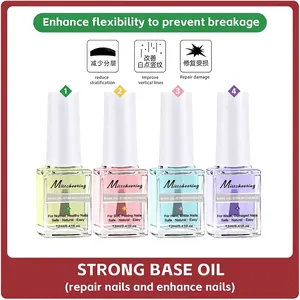 Nail Hardener Base Oil Strengthening Treatment For Thin Brittle Nails Repairing Moisturizing Protective Manicure Base Coat