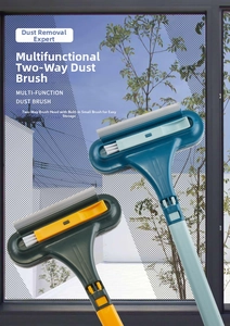 Multi-function double-sided window screen cleaning brush household glass scraping tool new