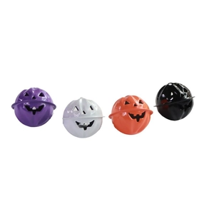 Campanelli zucca di Halloween in viola, bianco, arancio e nero per decorazioni fai-da-te
