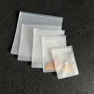 Frosted Transparent Jewelry Packaging Bags EVA Plastic Self Sealing Pouches Dustproof Moistureproof For Beads Necklace