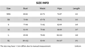 Detailed sizing chart for women's slim fit ruched short sleeve dress, XXS to XL measurements