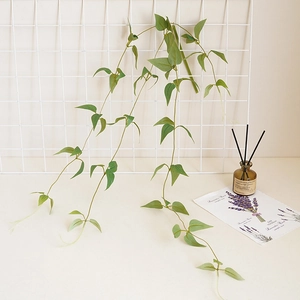 Artificial Clematis vine greenery hanging plant for home and outdoor wall decoration