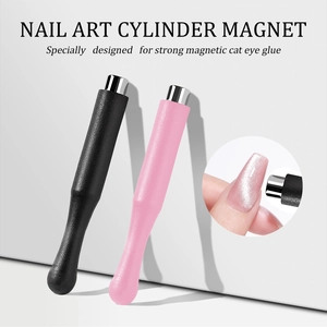 Cat Eye Nail Magnet Stick Strong Magnetic Cylinder Tool For DIY Nail Art Design Portable Metal Silicone Handle Professional