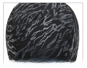Close-up of the meticulous stitching on the camouflage baseball cap top