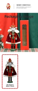 Detailed 30cm Mouse King Nutcracker with velvet cape and red window gift box packaging