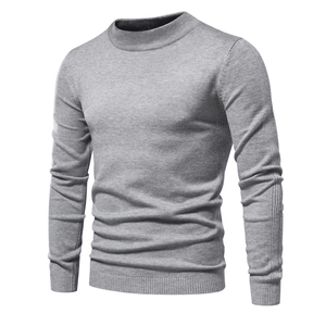Men's Mock Neck Sweater Viscose Blend Knit Long Sleeve Slim Fit Warm Thickened Pullover Casual Base Layer