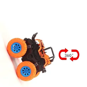 Inertia 4WD stunt toy car with big orange tires and 360-degree flip feature for kids
