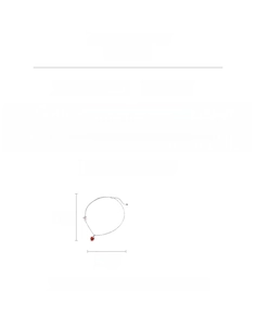 Size guide for zircon heart pendant necklace with 45cm chain length and 1.5cm pendant size