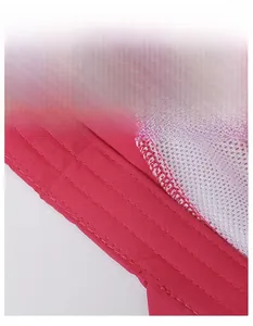 Detail view of pink sports cap featuring a wide moisture-wicking sweatband and mesh