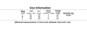 Detailed size chart with measurements for the fashionable two-piece blazer and pants set