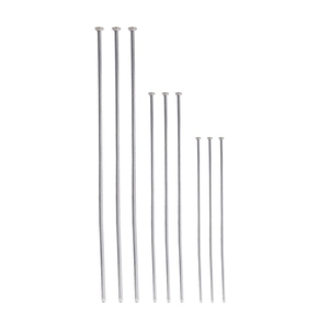 Flat head stainless steel pins for jewelry making in three different lengths