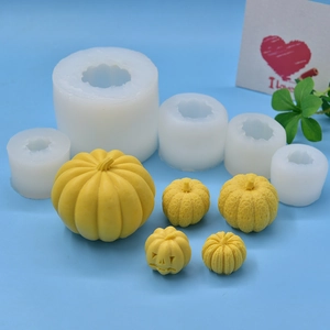 Pumpkin Silicone Mold Realistic Stereoscopic Halloween DIY Candle Soap Fondant Resin Crafting Tool