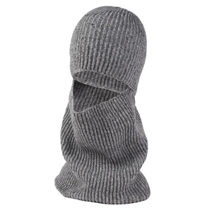 Unisex Winter Gebreide Bivakmuts Acryl Geribbelde Winddichte Warme Skimasker Voor Fietsen Skiën Buitensporten Casual Stijl Volwassene