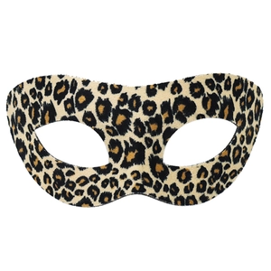 Brown and black leopard print animal mask for Halloween parties and festive dress-up