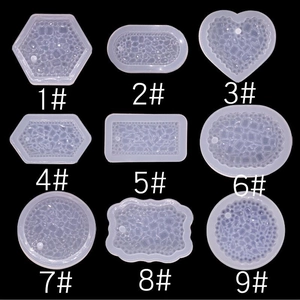 Mirror Crystal Epoxy Silicone Molds Diamond Surface Jewelry Pendant DIY Resin Crafting Heart Round Hexagon Tool