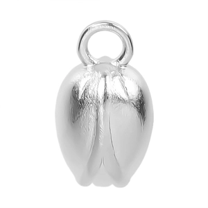 Detailed view of tulip bud shaped 304 stainless steel pendant accessory for DIY jewelry