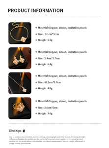 Tableau des tailles et matériaux pour ensemble de bijoux dorés avec perles