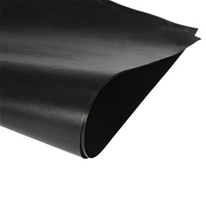 Thickened black Teflon gas stove protector mat with heat-resistant woven texture