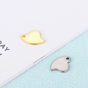 Heart Shape Stainless Steel Pendants DIY Jewelry Making Charms For Necklace Earring Accessory Fashion Simple