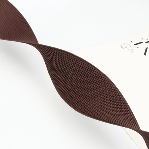 Deep brown wide elastic waist belt with high-density knit texture for women dresses
