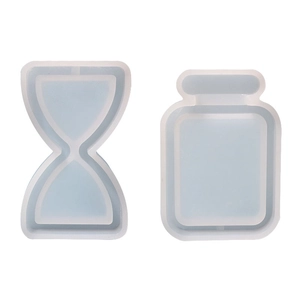 DIY hourglass and perfume bottle silicone molds for resin jewelry making keychain pendant