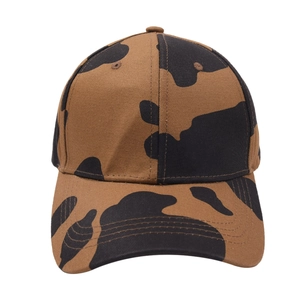 Classic cow print baseball cap with brown and black patterns on high-quality twill cotton