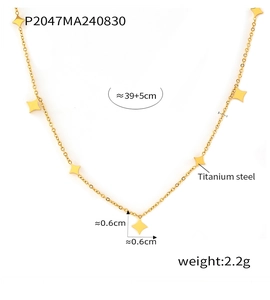 Detail der Titanstahl-Choker-Halskette mit kleinen Sternanhängern und Maßen