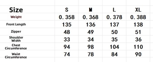 Detailed size chart for sleeveless tweed maxi dress showing measurements for S to XL