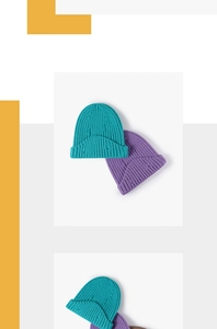 Detailed knit texture and distressed ripped design on colorful ribbed beanies