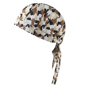 Outdoor camouflage doo-rag for cycling and running with adjustable rear strap design
