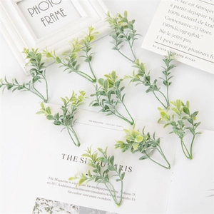 Detailed view of artificial green succulent leaves for DIY Christmas floral arrangements