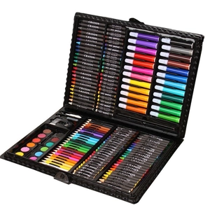 Set artistico da 208 pezzi per bambini con pastelli a cera e pennarelli acquerellabili